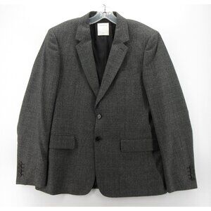 Sandro Paris Sport Coat 42 Charcoal Blazer Wool Jacket Classic 52
